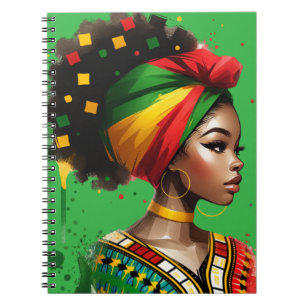 Cuaderno Reina negra melanina sista chicas mágicos de piel