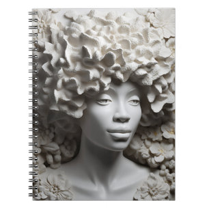 Cuaderno Reina negra melanina sista flor curo afro mujeres