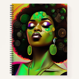 Cuaderno Reina negra melanina Sista mujer afroamericana