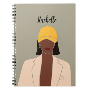 Cuaderno Reina negra personalizada, afroamericana