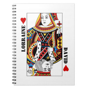 Cuaderno Reina + Rey del diario de los pares del naipe de