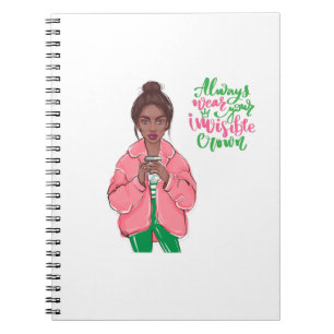 Cuaderno Reina verde y rosa