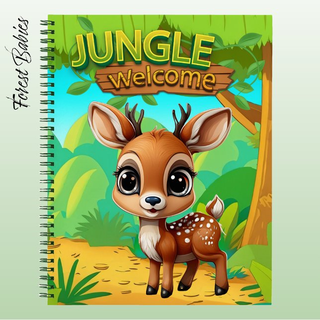 Cuaderno Reindeer Unique Fawn Animal Deer Graphic Doe 🦌 (Cute Deer Notebook, Woodland Wildlife Animal Lover Stationery, Reindeer Graphic Fawn Character Doe🦌)