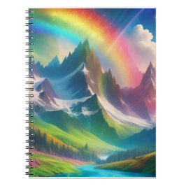 Cuaderno Reino de fantasía del arcoíris hermoso