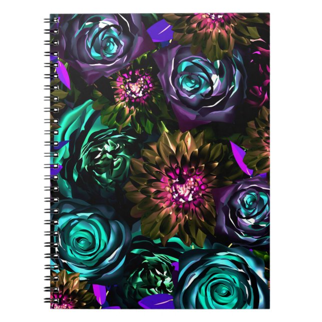 Cuaderno Reino de las Sombras Glamour Floral Flores (Frente)