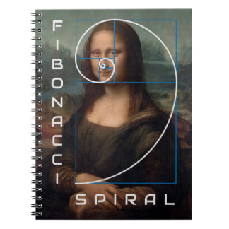 Cuaderno Relación de oro espiral de Mona Lisa Fibonacci