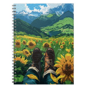 Cuaderno Relajándose en el Paraíso de los Girasoles