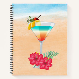 Cuaderno Relájate - Bebida Tropical en la Playa