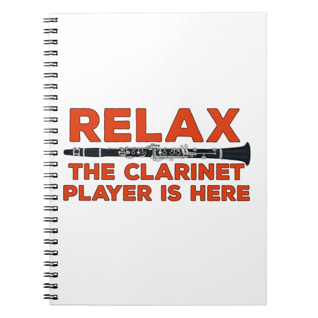 Cuaderno Relájese El Clarinet Player está aquí (Frente)