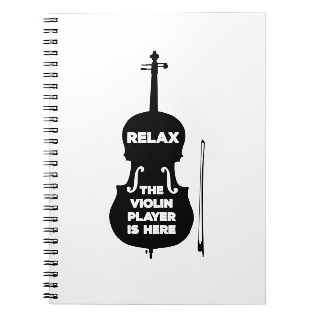 Cuaderno Relájese El Violin Player está aquí (Frente)