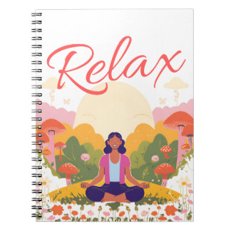 Cuaderno Relájese Paz Tranquila Mushroom Blank Notebook