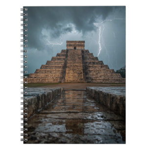 Cuaderno Relámpago golpea el bloc de notas Chichen Itza