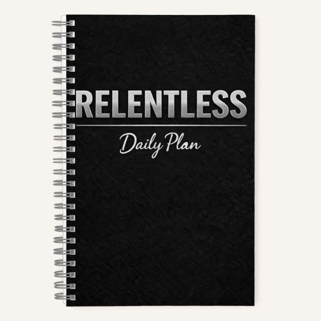 Cuaderno Relentless Daily Plan Planner (Anverso)