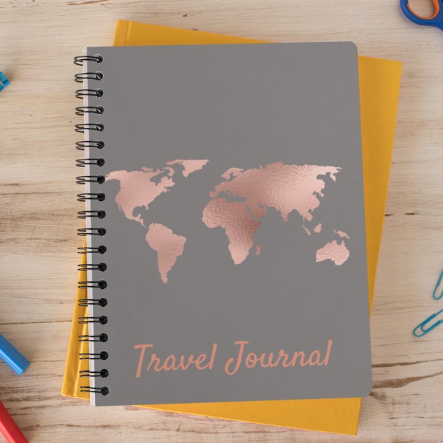 Cuaderno Relieve metalizado de mapa de oro Rosa de Bonito d (Subido por el creador)