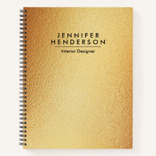Cuaderno Relieve metalizado dorado