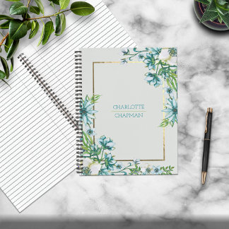 Cuaderno Relieve metalizado dorado de acuarela con marco pe