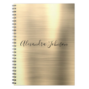 Cuaderno Relieve metalizado dorado de lujo profesional Girl