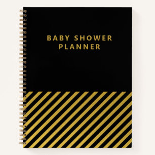 Cuaderno Relieve metalizado dorado negro tira un planificad
