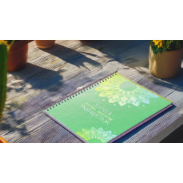 Cuaderno Relieve metalizado dorado verde Mandala