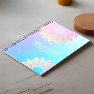 Cuaderno Relieve metalizado dorado verde Mandala