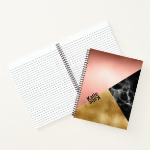 Cuaderno Relieve metalizado falso y mármol