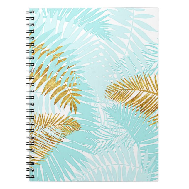 Cuaderno Relieve metalizado Metalizado Aloha-Tropical Oro S (Frente)