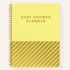 Cuaderno Relieve metalizado Minimalista amarillo estampado 
