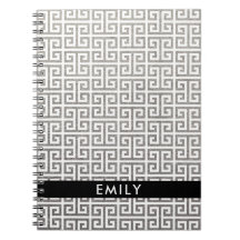 Relieve metalizado plateado personalizado y clave 