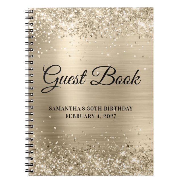 Cuaderno Relieve metalizado Purpurinoso de Champagne 30 cum (Frente)