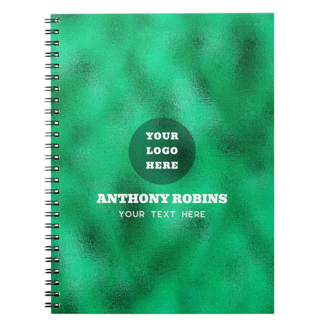 Cuaderno Relieve metalizado verde (Frente)