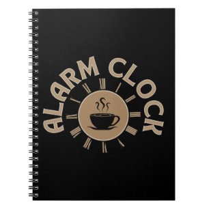 CUADERNO RELOJ DE ALARMA RETRO AMANTE DEL CAFE DE LA MAÑANA