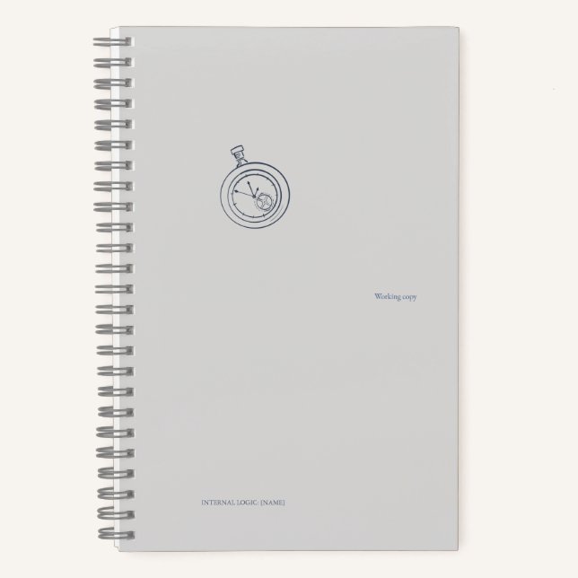 Cuaderno Reloj de Bolsillo de Estudio Nocturno de Academia  (Anverso)