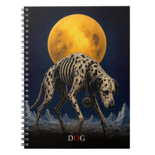 Cuaderno Reloj de bolsillo de perro gótico Surrealista