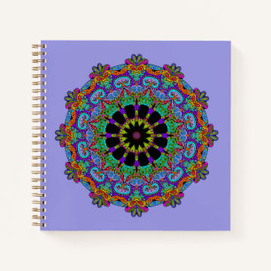 Cuaderno Reloj de Mandala Pintado a Mano 24