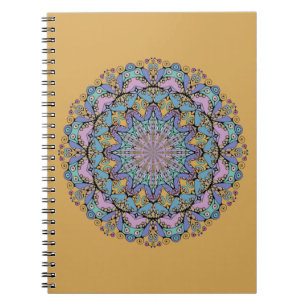 Cuaderno Reloj de mano pintado a mano Mandala Cara 3