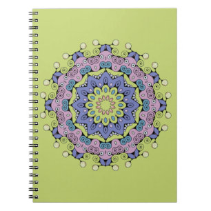 Cuaderno Reloj de mano pintado cara de Mandala 2