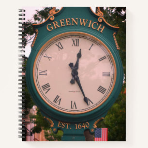 Cuaderno Reloj de Poste de Greenwich Avenue, Greenwich, CT
