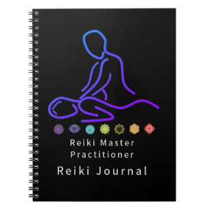 Cuaderno Reloj de practicante de maestría de Reiki negro