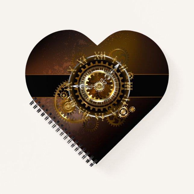 Cuaderno Reloj de vapor con engranajes antiguos (Anverso)