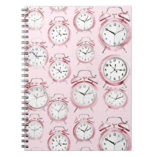 Cuaderno Relojes de alarma rosa femenino