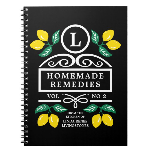 Cuaderno Remedios Caseros Boho Limones (Frente)