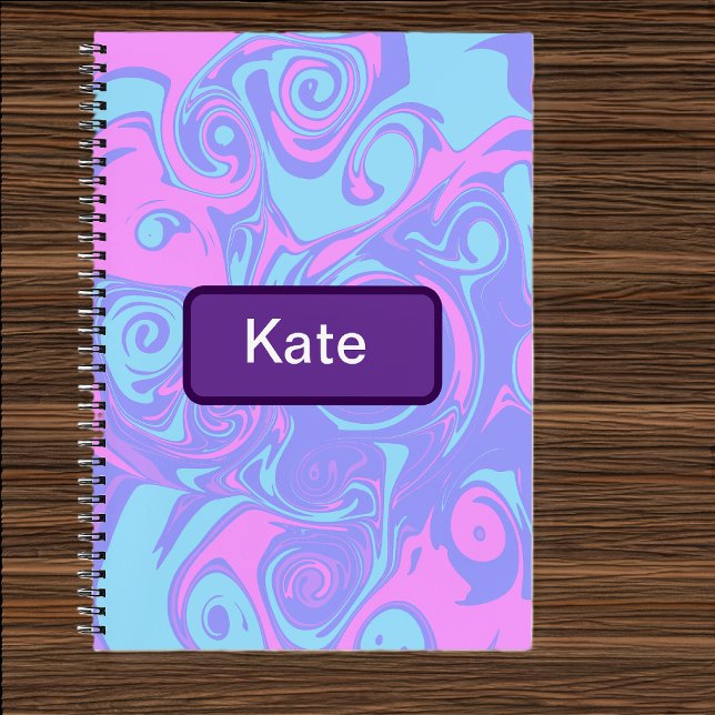 Cuaderno Remolinos abstractos de rosa y azul  (Subido por el creador)