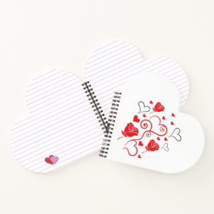 Cuaderno Remolinos de Corazones y Rosas