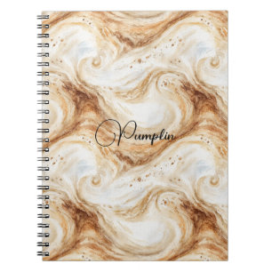 Cuaderno Remolinos de Latte de Crema de Melocotón y Calabaz