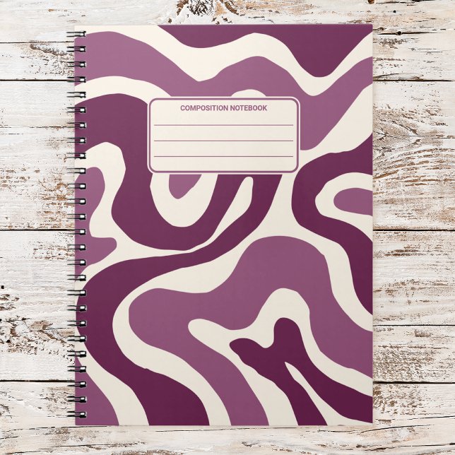 Cuaderno Remolinos Líquidos Retro Composición Abstracta Vin (Subido por el creador)