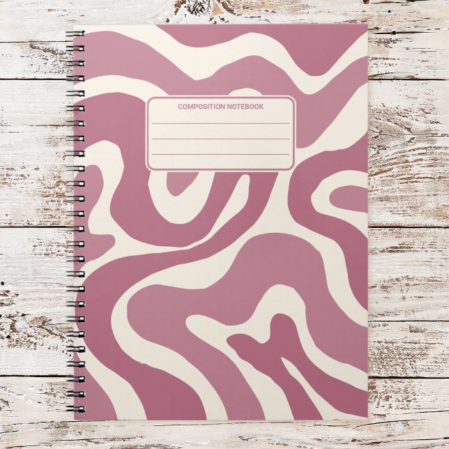 Cuaderno Remolinos Líquidos Retro Composición Abstracta Vin (Subido por el creador)