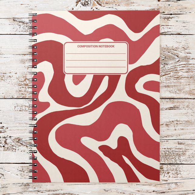 Cuaderno Remolinos Líquidos Retro Composición Abstracta Vin (Subido por el creador)