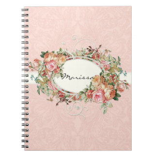 Cuaderno Remolinos modernos antiguos del ramo floral de los
