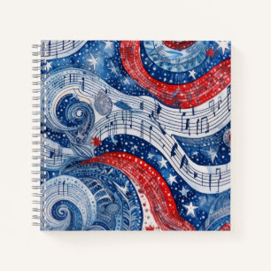 Cuaderno Remolinos Musicales Estrellados del Cuatro de Juli