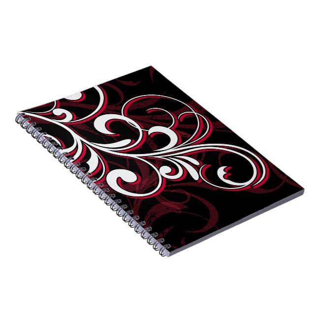 Cuaderno Remolinos rojos y blancos (Lado Derecho)